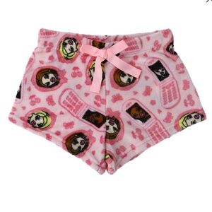 Bratz Y2K Flip Phone Pink Fleece Shorts Size M NWT
